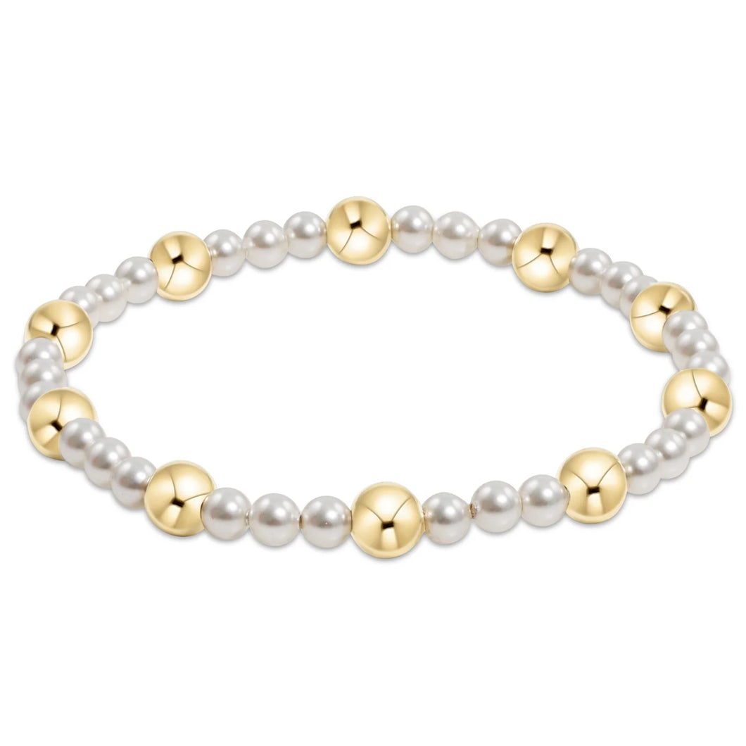 enewton Pearl Sincerity 4mm Bead Bracelet 6mm Gold