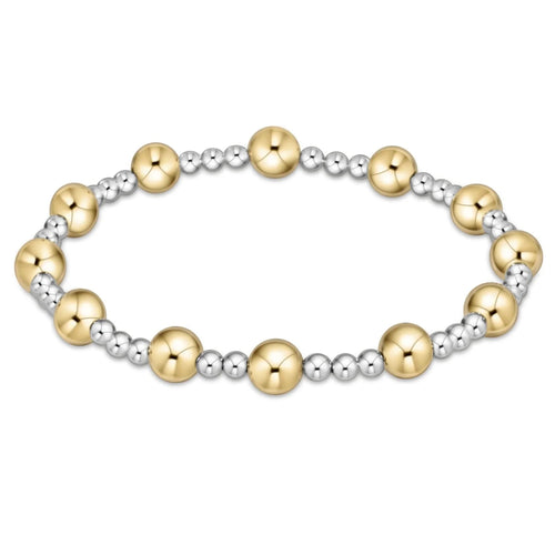 enewton Classic Sincerity Pattern 6mm Bead Bracelet-Mixed Metal