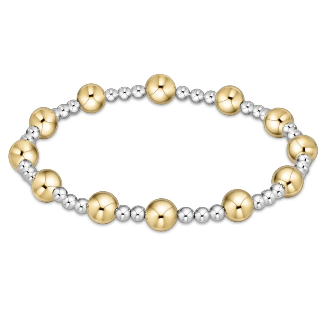 enewton Classic Sincerity Pattern 6mm Bead Bracelet-Mixed Metal