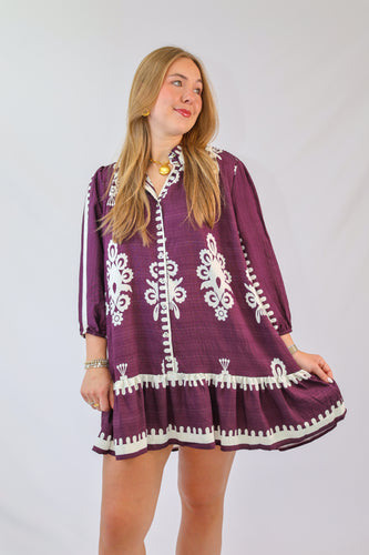 The Liza Dress in Plum