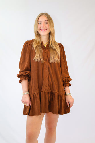 The Courtney Dress in Brown