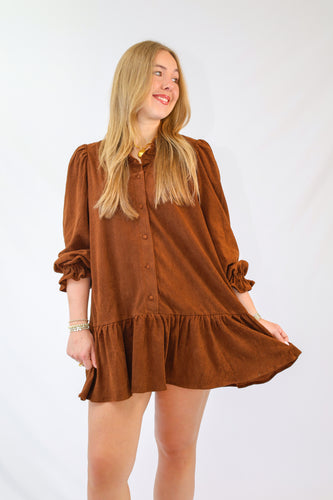 The Courtney Dress in Brown