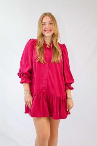The Courtney Dress in Rasberry