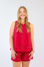 The Emily Top in Crimson