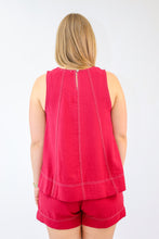The Emily Top in Crimson