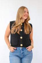 The Tatum Sweater Vest in Black
