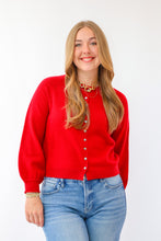 The Callie Cardigan in Cherry