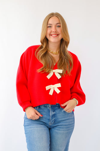 The Gabby Sweater in Red