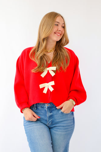 The Gabby Sweater in Red