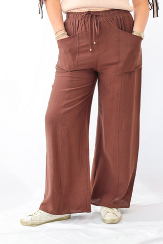 The Stephanie Pants in Dark Brown