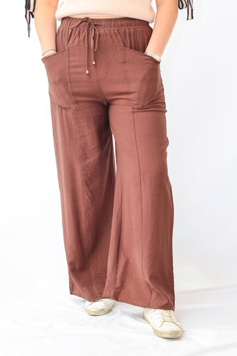 The Stephanie Pants in Dark Brown