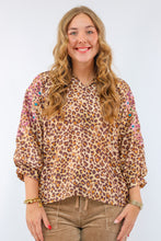 Umgee Leopard Print Boho Blouse