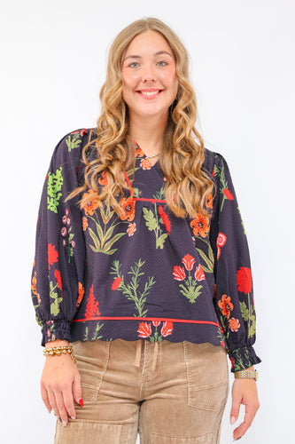 Umgee The Rylee Top in Black Mix