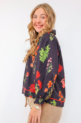 Umgee The Rylee Top in Black Mix