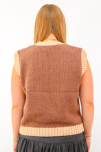Urban Daisy Western Horseshoe Crochet Knit Ribbed Trim Sweater Vest