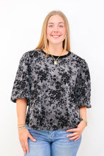 Umgee Burnout Velvet Floral Top