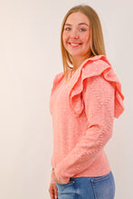 Skies are blue Ruffle sleeve sweater