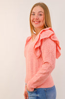 Skies are blue Ruffle sleeve sweater