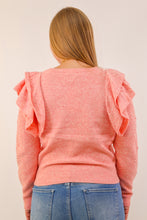 Skies are blue Ruffle sleeve sweater