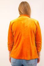 Skies are Blue Velvet Blazer in Golden Mustard