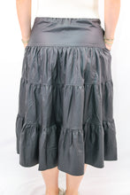 Easel Faux Leather Tiered Maxi Skirt