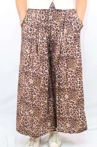 Umgee Leopard Print Skirt Pants
