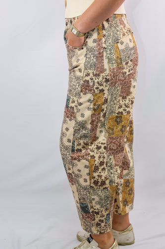 Urban Daisy Boho Patchwork Wide Leg Pants