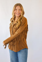 Suede Fring Detail Western Jacket Shacket