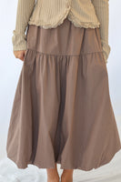 Easel Balloon Hem Parachute Midi Skirt