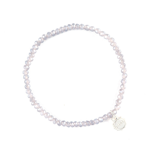 Lizas Fineville 3mm Crystal Bracelet- Pearl Grey