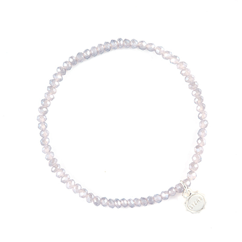 Lizas Fineville 3mm Crystal Bracelet- Pearl Grey