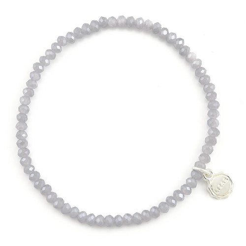 Lizas Fineville 3mm Crystal Bracelet- Silver Grey