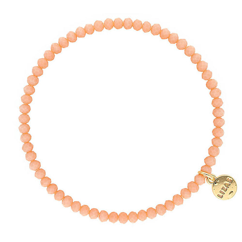 Lizas Fineville 3mm Crystal Bracelet- Apricot