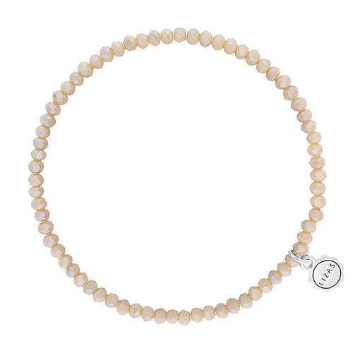 Lizas Fineville 3mm Crystal Bracelet- Beige