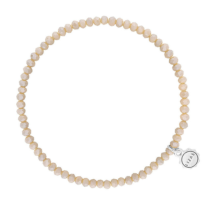 Lizas Fineville 3mm Crystal Bracelet- Beige