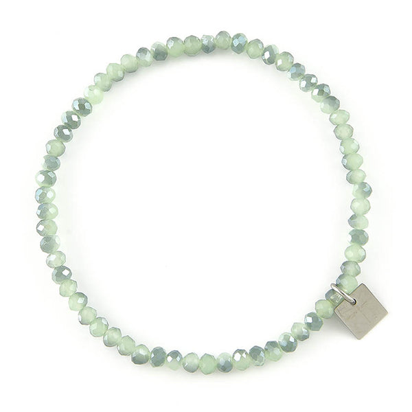 Lizas Fineville 3mm Crystal Bracelet- Pistachio