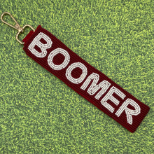 Boomer Sooner Beaded Keychain