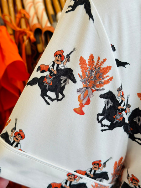 Oklahoma State Pajama Short Set