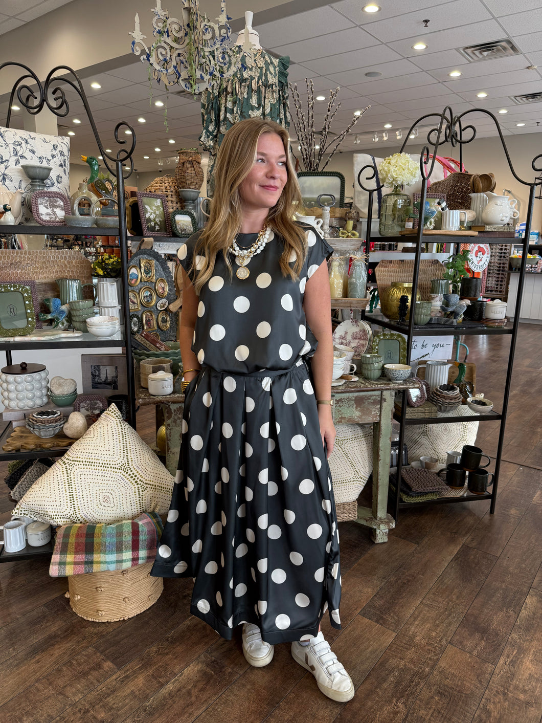 The Blair Midi Skirt In Olive