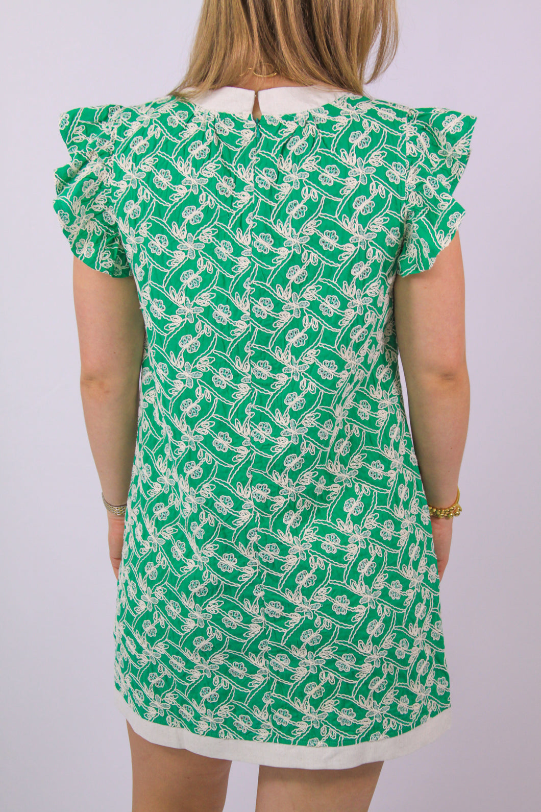 Lola Embroidery Dress in Green J. Spencer Lola Embroidery Dress in Green J. Spencer