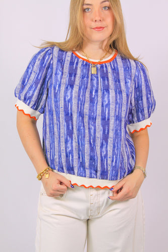 Blue Thunder Striped Top