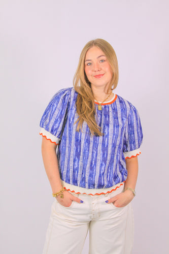 Blue Thunder Striped Top