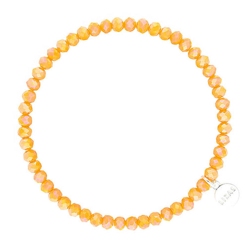Lizas Knoxville 4mm Crystal Bracelet- Light Orange