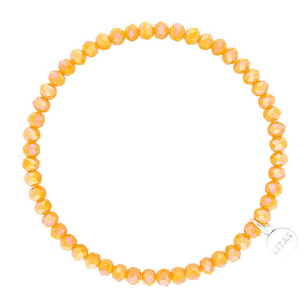 Lizas Knoxville 4mm Crystal Bracelet- Light Orange
