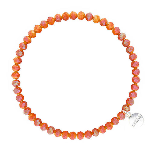 Lizas Knoxville 4mm Crystal Bracelet- Tangerine
