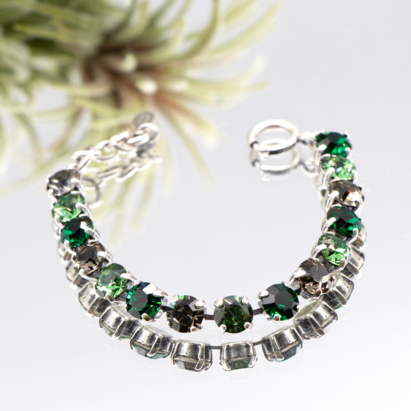 La Vie Parisienne Emerald Mix Corona Bracelet Silver