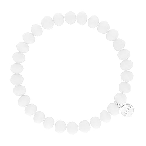 Lizas Clarksville 8mm Crystal Bracelet- White