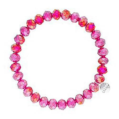 Lizas Clarksville 8mm Crystal Bracelet- Plum