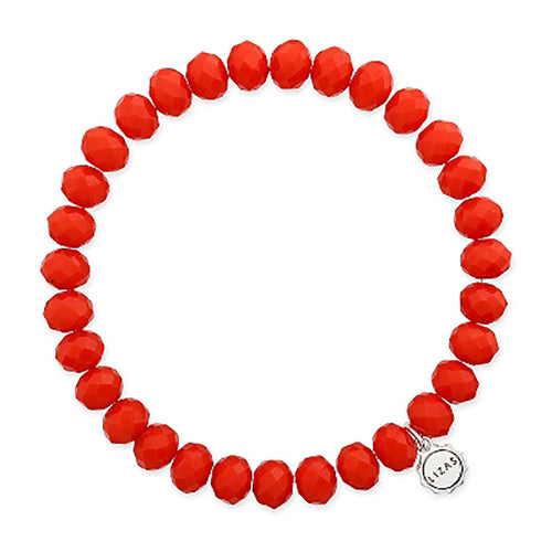 Lizas Clarksville 8mm Crystal Bracelet- Red Hot