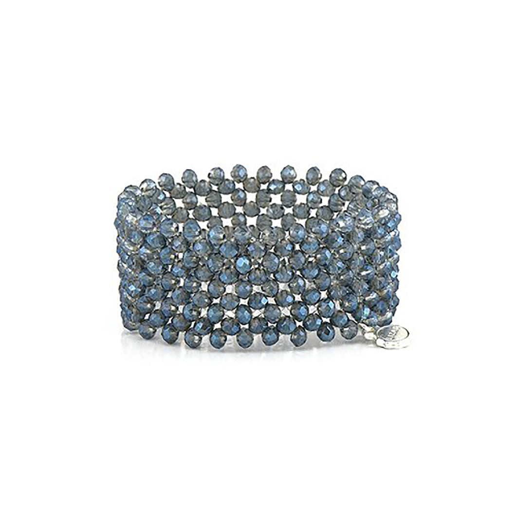 Lizas Fayetteville Crystal Bracelet Smoke Blue